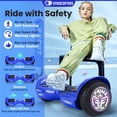 thumbnail image 3 of Gyrocopters Prime All New 2026 Hoverboard | Speed up to 15km/h | 6.5” wheels | 165 lbs weight capacity | UL2272 certified with Wireless Music Speaker (BLUE), 3 of 8