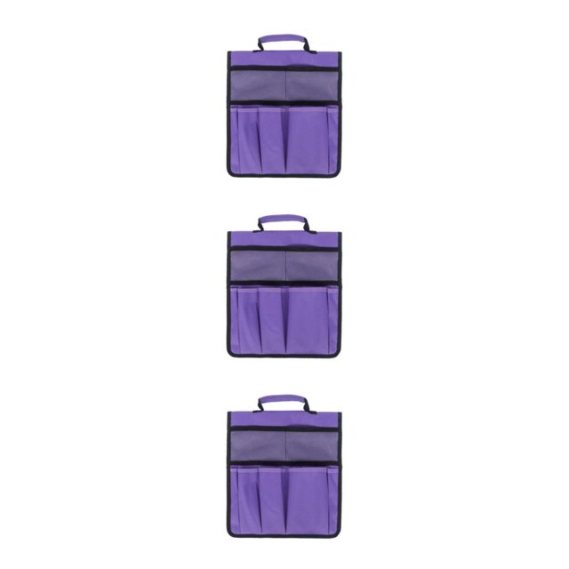 Transemion Sacs de Rangement Portables de Travail avec Espace de Rangement Ample Sac à Outils de Jardin Pliable Durable Violet 3ensemble