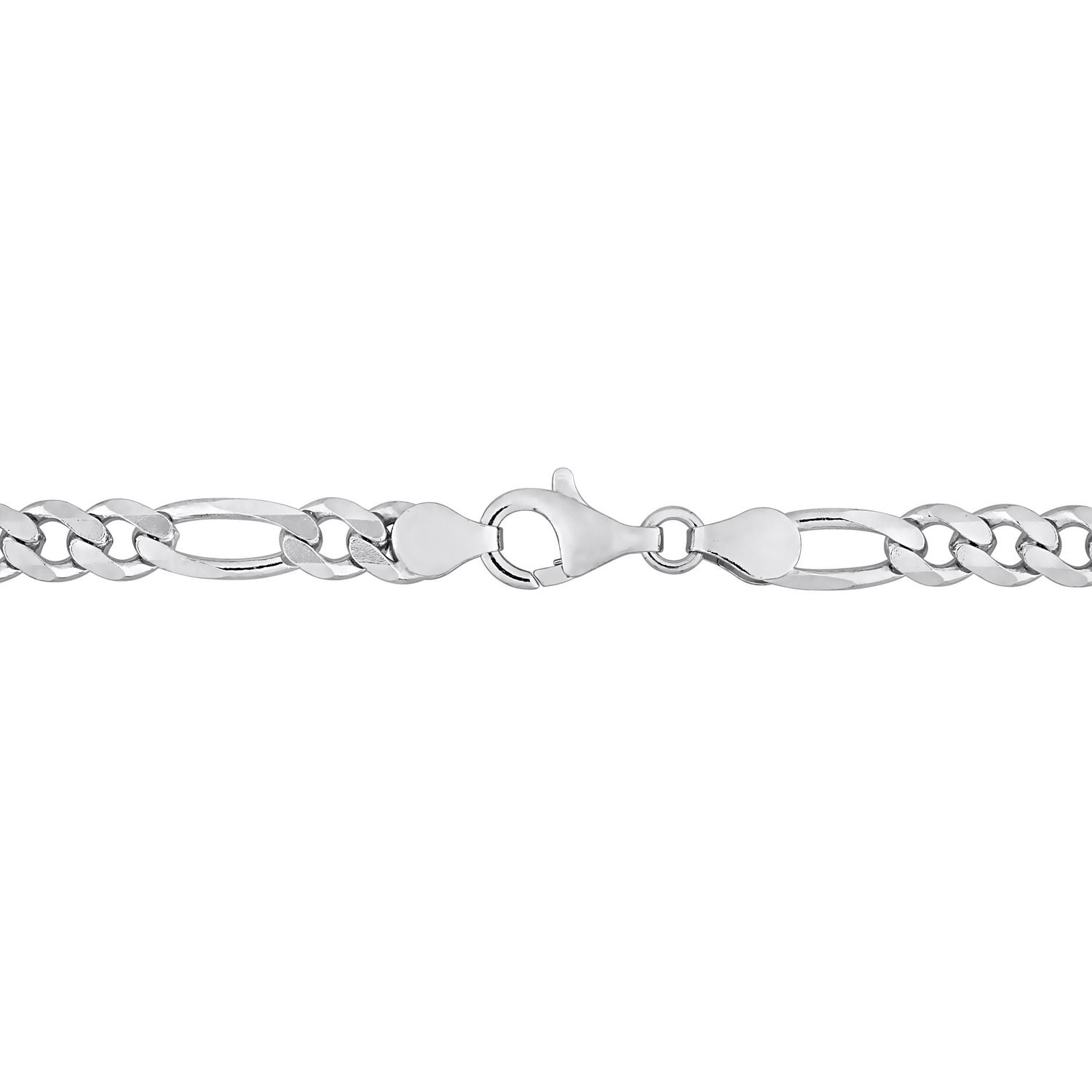 Miabella Sterling Silver Figaro Necklace
