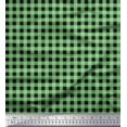 thumbnail image 1 of Soimoi Green Rayon Fabric Check Check Print Sewing Fabric Yard 56 Inch Wide, 1 of 4