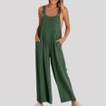 thumbnail image 1 of zanvin Pantalons pour Femmes, Liquidation Combinaison Sans Manches à Bretelles Décontractée Mode Été Unie, 1 of 5