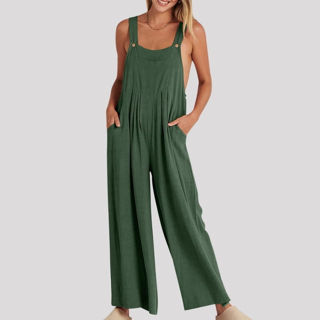 zanvin Pantalons pour Femmes, Liquidation Combinaison Sans Manches à Bretelles Décontractée Mode Été Unie