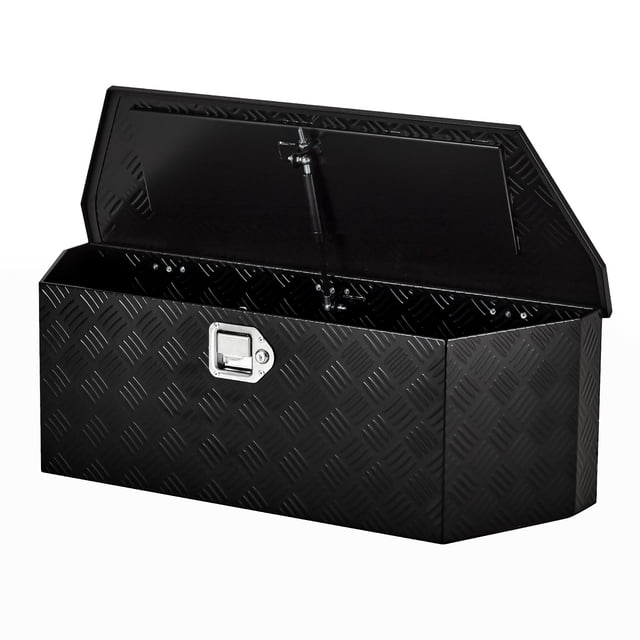 AKDSteel Aluminum Trailer Tongue Box, 36"x12"x12" Heavy Duty Storage With Lock and Keys, Utility Truck Tool Box Storage Organizer, Tool Chest for Pickup Truck Bed, RV