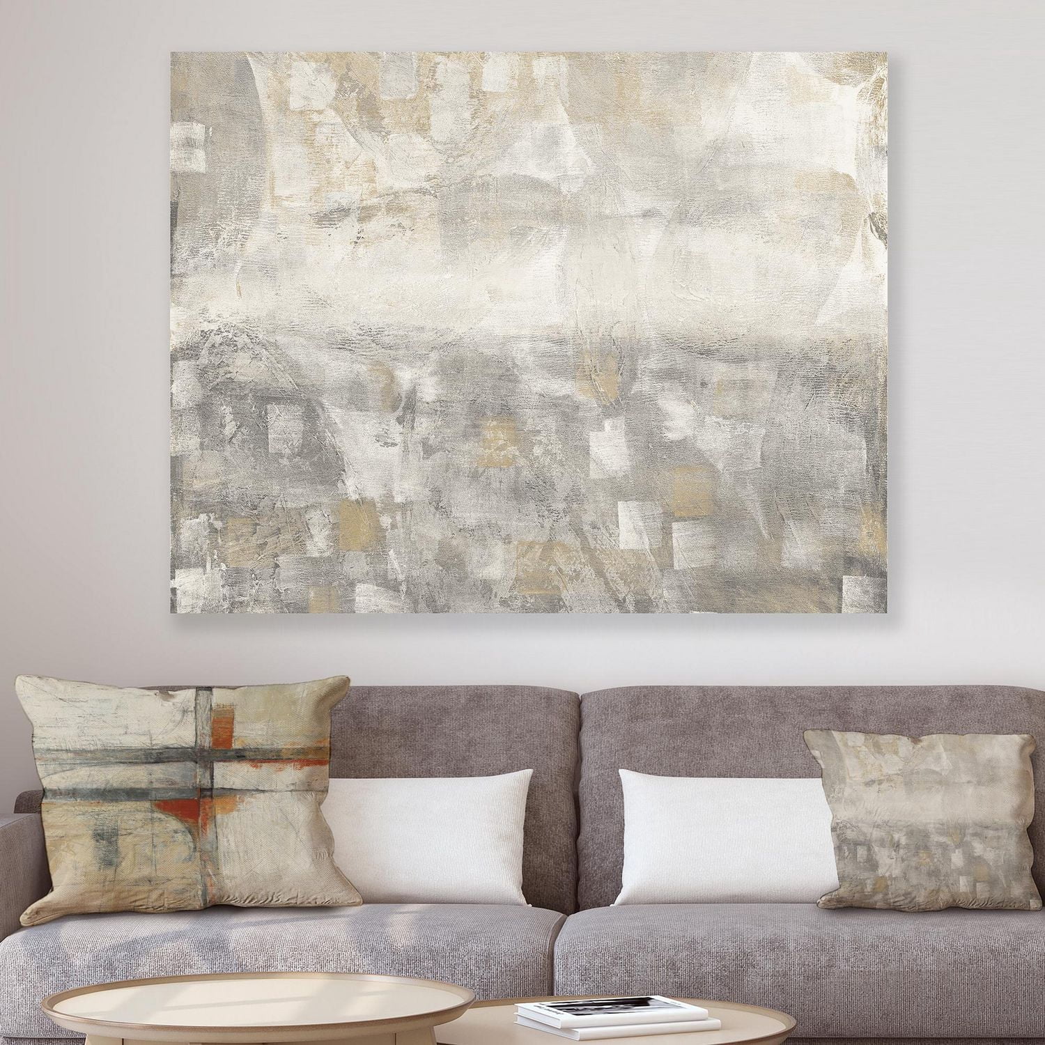 Designart Aquarelle abstraite grise Art mural sur toile