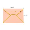 thumbnail image 2 of Unique Bargains B6 Luxury V Flap Gold Border Invitation Wedding Envelopes, Pink 10 Pack, 2 of 5