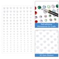 thumbnail image 3 of Unique Bargains 810Pcs Rhinestone Stickers 5 Sheet Self Adhesive Acrylic Face Gems Stickers, White Pearl, 3 of 5