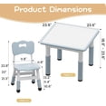 thumbnail image 3 of GloryStar Ensemble Table pour Tout-Petit et 4 Chaises avec Dessus de Table Anti-Graffiti, Ensemble Table et Chaises pour Enfants à Hauteur Réglable avec Rangement, Pattes Antidérapantes, Table d'Activités pour Enfants pour la Maison, la Garderie, pour 2 à 10 Ans, 3 of 8
