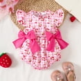 thumbnail image 2 of Akiihool Baby Rompers Girl Toddler Baby Girl Summer Clothes Sleeveless Ribbed Knitted Jumpsuit Shorts Overalls Baby One Piece Outfit (Red ,12-18 Months), 2 of 3