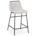 thumbnail image 1 of Bouclair Oatmeal Fabric and Metal Counter Stool, 1 of 7