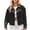Black, variant on Hvobtty Women's Long Sleeve Casual Denim Jacket, Women's Fashion Color Lapel Look Slimmer Sleeve Denim Coat
