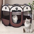 thumbnail image 2 of Amdohai Parc Octogonal pour Animaux, Parc Résistant aux Égratignures pour Chat Enceinte Ou Blessé, Pliable et Portable, 2 of 8