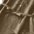 thumbnail image 4 of AherBiu Robes d'Été pour Femmes Sans Manches Demi-Bouton Col en V Décontractée Ample Robe Midi avec Ceinture, 4 of 5