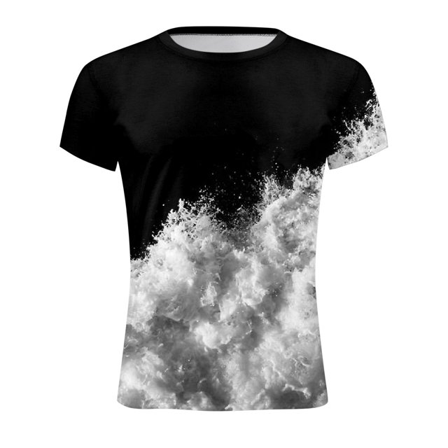 LUOGENLI T-shirts pour Hommes Impression Numérique 3D Col Rond Manches Courtes Pull T-shirts Graphiques Pêche Saint-Patrick Bleu TTTG