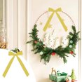 thumbnail image 2 of Meitianfacai 12pc Velvet Christmas Tree Bow Decoration Wreath Bow Decoration, Yellow, 2 of 5