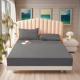 thumbnail image 4 of Double Bed Fitted Sheet Piece Non Slip Fixed Bed Cover All Inclusive Mattress Protection Bed Cover Soft Fiber Suitable For Sleeping Naked, 4 of 6
