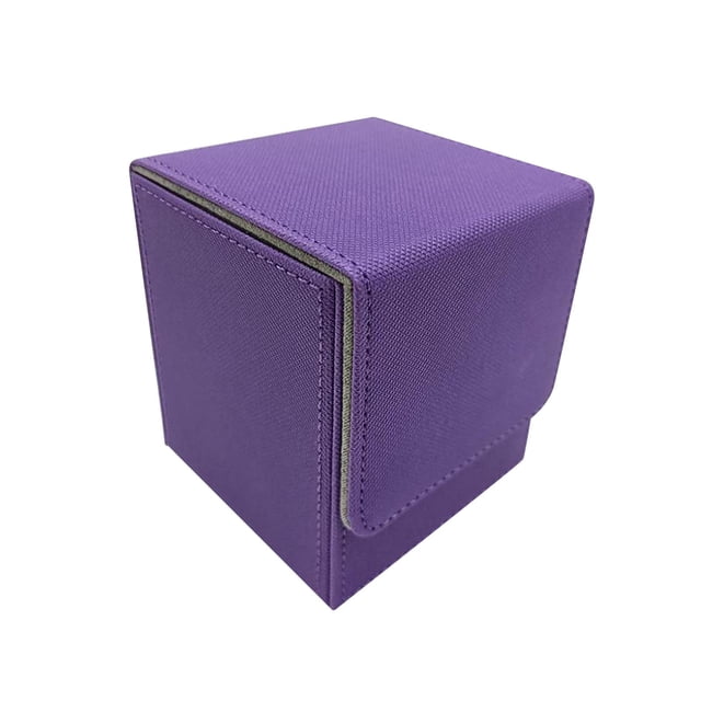 Milaget Trading Card Deck Box Closure with Card Divider Collectible Container Violet