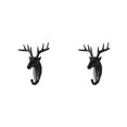 thumbnail image 1 of Ruiboury Animal Head Key Hook Sturdy And Durable Construction Adds Touch Of Whimsy black (deer) 2Set, 1 of 6