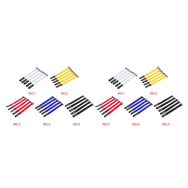 QualitChoice 5 Pièces Résistant à l'Usure Guidon Siège Cravate Boucle Auto-Adhésive Ceintures Bretelles Organiser Noir 2Set
