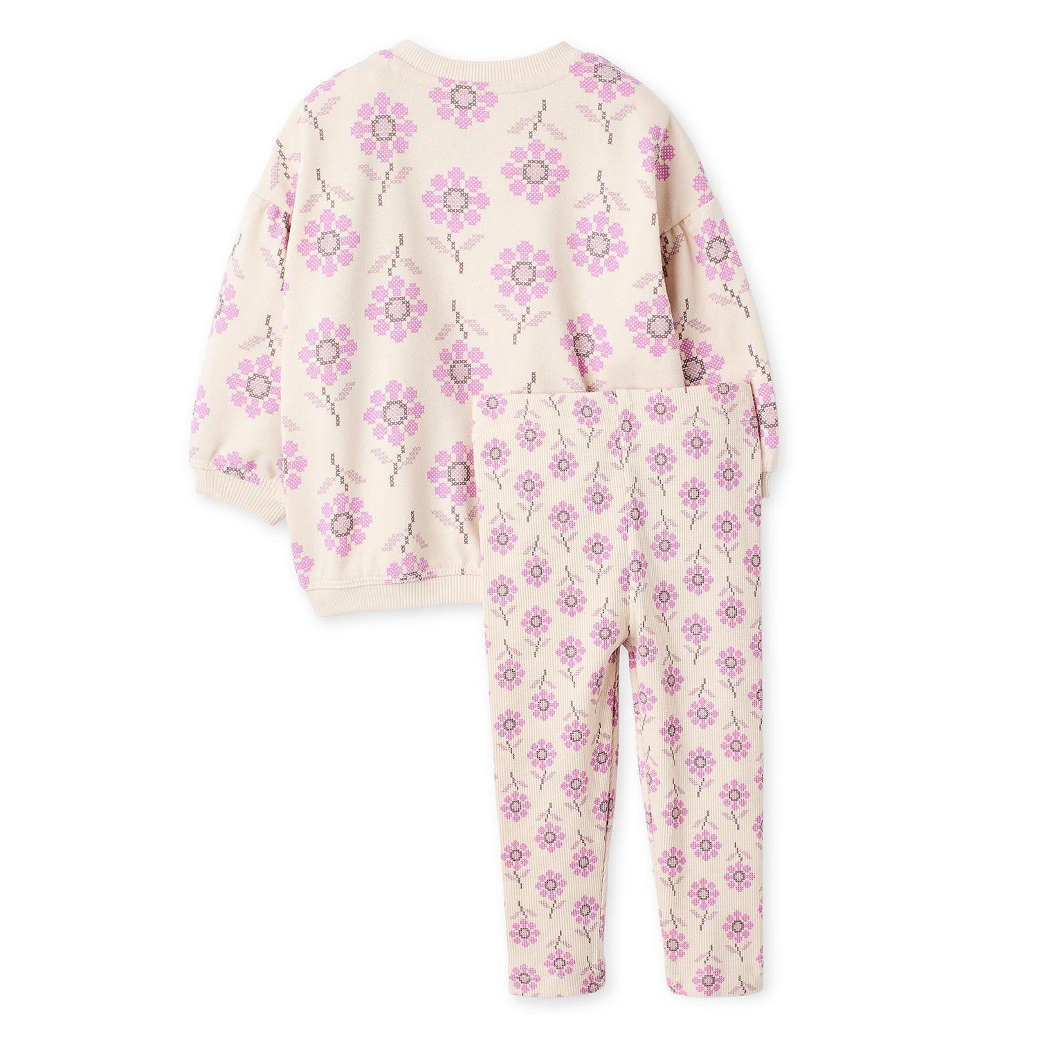 Ensemble 2 pièces avec coton ouaté George pour bébés filles