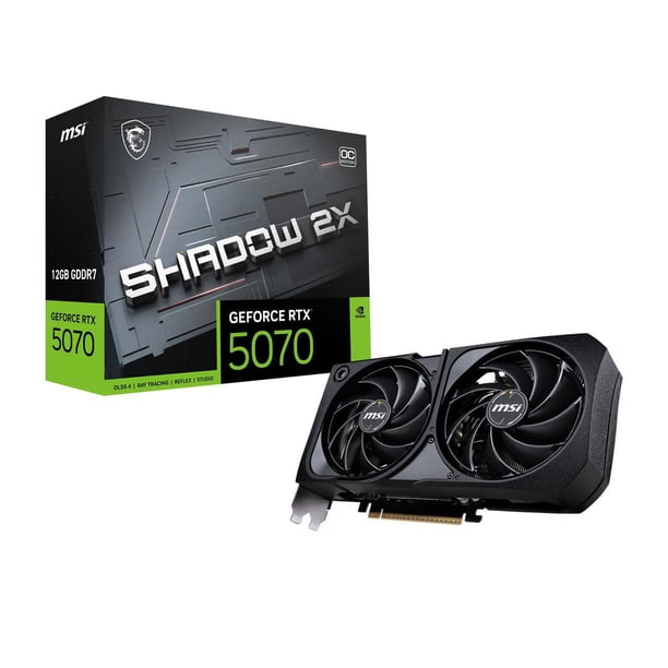 MSI GeForce RTX 5070 12G SHADOW 2X OC Graphics Card, 12GB GDDR7