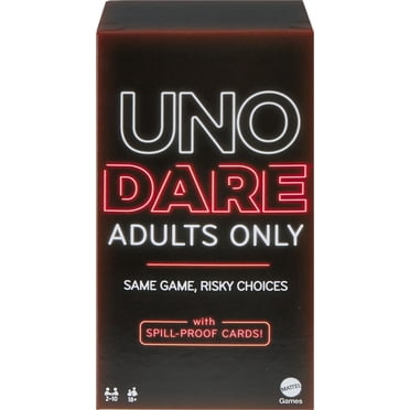 UNO Dare Adults Only Card Game, 2-10 Players, Waterproof Cards and Dice for Adult Game Night - Walmart Exclusive
