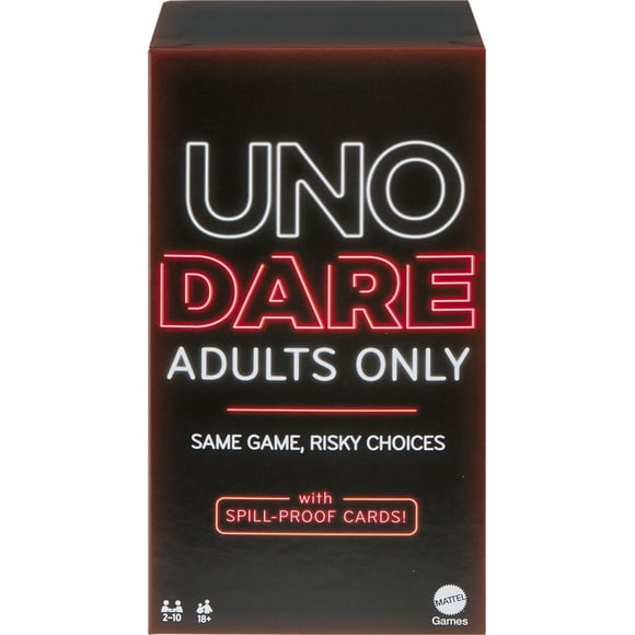 UNO Dare Adults Only Card Game, 2-10 Players, Waterproof Cards and Dice for Adult Game Night - Walmart Exclusive