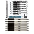 thumbnail image 3 of Zebra F-402 Stylos à Bille Rétractables en Acier Inoxydable avec Recharges, Pointe Fine, 0,7 mm, Encre Noire, Lot de 12 avec Pochette Réutilisable en Plastique, 3 of 4