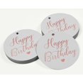 thumbnail image 3 of Inkdotpot Real Rose Gold Foil Happy Birthday Tags Favor Hang Paper Tags 50 Pieces, 3 of 6