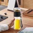 thumbnail image 2 of Home and Kitchen Glass Double Wall Water Bottle With Infuser Heat Proof Tea Separation Cup For Loose Leaf Tea Scald Layout Leakproof And Portable For Office Or Travel Use Kitchen Accessories, 2 of 6