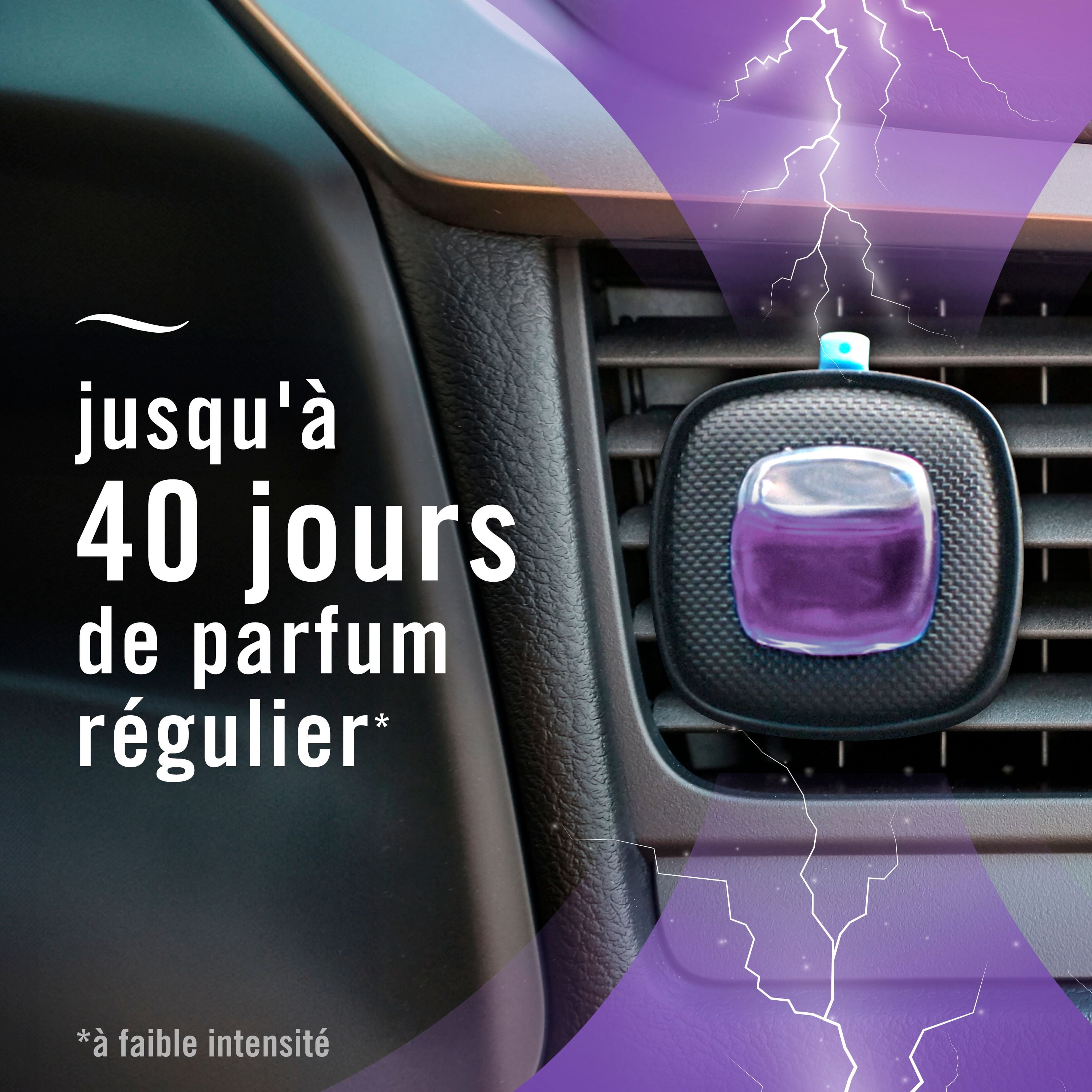 Febreze Assainisseur d'Air pour Voiture, Pince pour Bouche d'Air, Tempête de Minuit, 1 Unité