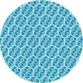 thumbnail image 1 of Ahgly Company Tapis Rond Lavable en Machine Intérieur Transitionnel Turquoise Foncé Vert, 3 Pieds Rond, 1 of 7