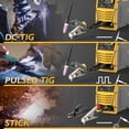 thumbnail image 3 of Tooliom TIG Welder with Pulse Welding, Multifunctional DC, 110/220V Dual Voltage, Yellow, 3 of 7