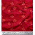 thumbnail image 1 of Soimoi Coton Popeline Texture & Automne Feuilles Impression Tissu à Coudre Yard 56 Pouces de Large, 1 of 3