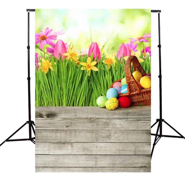 Coofit Photographie Fond Mignon Oeuf Coloré Photo Toile De Fond Studio Prop pour Pâques