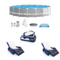 thumbnail image 1 of Intex Prisme 18ft x 42in Piscine hors Sol, Chaises Longues Gonflables (2 Pack) & Refroidisseur, 1 of 8