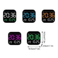 thumbnail image 3 of Youkk Horloge Murale à DEL Style Unique Télécommande Date Numérique Fonctions Multiples Horloge de Table Électronique Bleu, 3 of 6