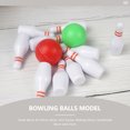 thumbnail image 3 of 2 Ensembles de Mini Boules de Quilles Modèle Boules de Quilles Simulées Accessoire Mini Maison, 3 of 8