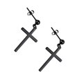 thumbnail image 4 of KLKCMS Statement Dagle Earrings Cross Ear Studs Eardrop, Hanging Cross Earring, Fashion, 4 of 7