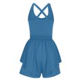 thumbnail image 4 of Kaemgyyd Womens Workout Rompers Stretchy Sleeveless Athletic Running One-Piece Outfit Fashion Drawstring Halter Gym Yoga Jumpsuits, 4 of 5