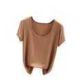 thumbnail image 1 of Yuyuzo Hauts de Pyjama Grande Taille pour Femmes Manches Courtes Haut de Pjs Col Rond Chemises de Nuit Doux Confortables Vêtements d'Intérieur, 1 of 3
