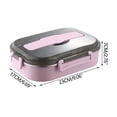 thumbnail image 2 of Vaidha Lunch Box 304 Stainless Steel Compartment Lunch Box Thickened Insulation Heating Fast Food Box Students Work Travellers Lunch Box, 2 of 6