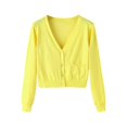 thumbnail image 1 of Mode Durable Cardigan Court en Tricot à Manches Longues pour Femmes de Printemps et d'Automne - Hontri, 1 of 2