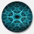 thumbnail image 1 of Designart « Fleur de Glace Bleue Abstraite » Horloge Murale Moderne, 1 of 6
