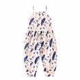 thumbnail image 1 of Girls Childrens Summer Romper Printing Sling Sleeveless Backless Short Jumpsuit, 1 of 9