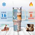 thumbnail image 3 of Gobelet 40 Oz avec Poignée et Paille Isolé Double Paroi en Acier Inoxydable Tasse de Voyage Boîte Cadeau Gobelet Réutilisable Tasse de Café de Voyage pour Bureau Tasse de Bière Isolée Portable pour Boissons Chaudes et Froides, 3 of 5