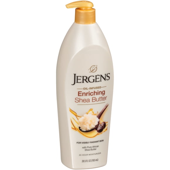 Jergens Shea Butter Deep Conditioning Moisturizer, 3X More Radiant Skin, 26.5 Ounces (Pack of 6), with Pure Shea Butter, Dermatologist Tested (Packaging May Vary)