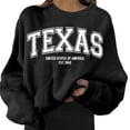 thumbnail image 1 of Chandail Sans Capuchon pour Femmes Quotidien Veste Bohème Chandail en Molleton à Bande Imprimé Long Chandail Lettre Veste d'Athlète Femmes Décontracté Hiver Tenue pour Femmes Hauts à Col Rond Chandail de Baseball Stylé, 1 of 3