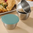 thumbnail image 2 of Sentmoon Dressing Containers with Lids Salad Dressing Container Leakproof Reusable Stainless Steel Small Container with Lid Sauces Containers for Lunch Box Picnics Travel for Condiments and Toppings, 2 of 7