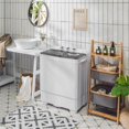 thumbnail image 2 of Pemberly Row 26lbs Portable Semi-automatic Twin Tub Washing Machine in Gray, 2 of 8