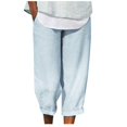 thumbnail image 1 of Birdeem Pantalon Grand Décontracté Mode Ample Couleur Unie Été pour Femmes, 1 of 6
